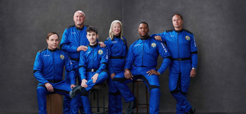 Michael Strahan ready for blast-off with fellow crew members on space flight with Jeff Bezos Blue Origin