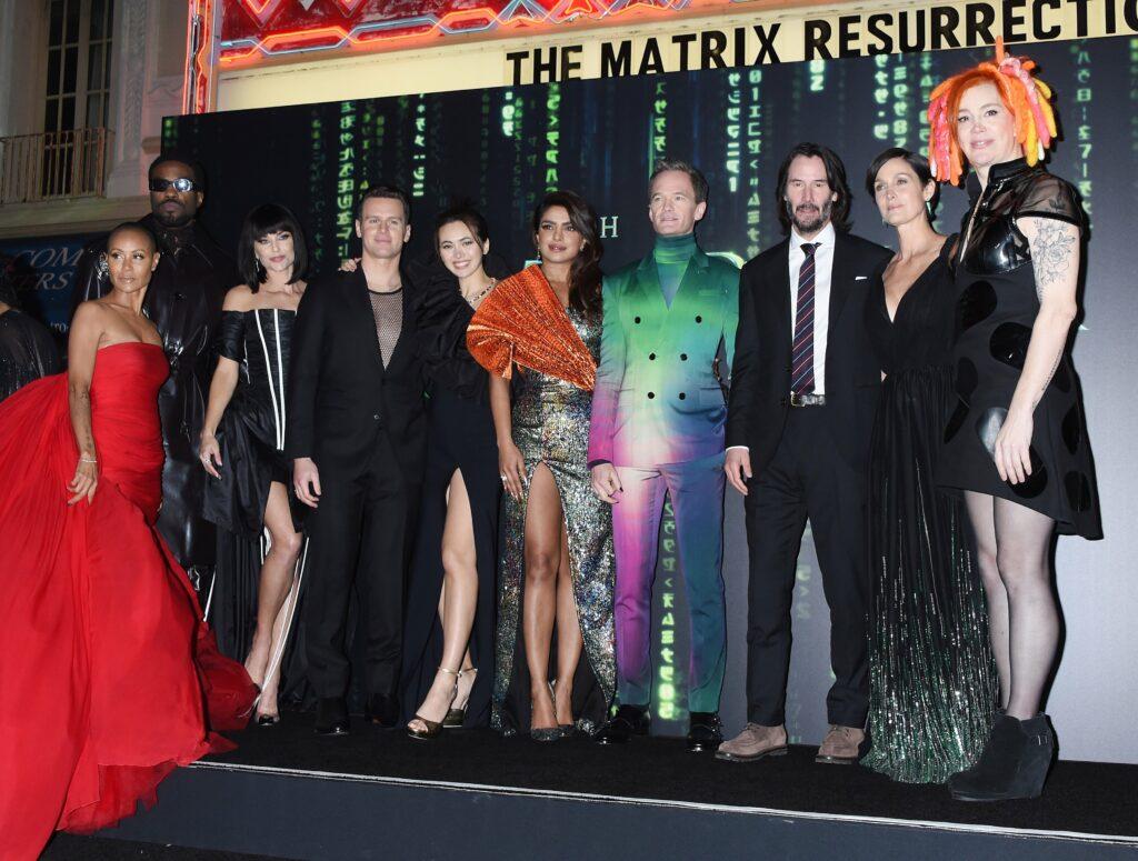 The Matrix Resurrections - San Francisco Premiere. 18 Dec 2021 Pictured: Jada Pinkett Smith, Priyanka Chopra, Neil Patrick Harris, Keanu Reeves and Carrie-Anne Moss. 