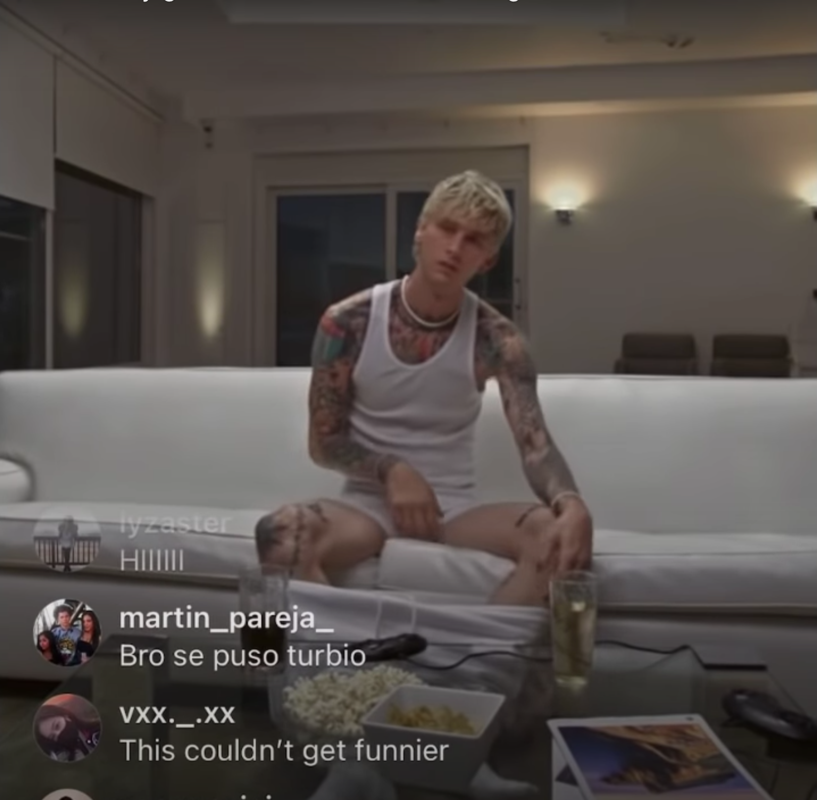 MGK In underwear