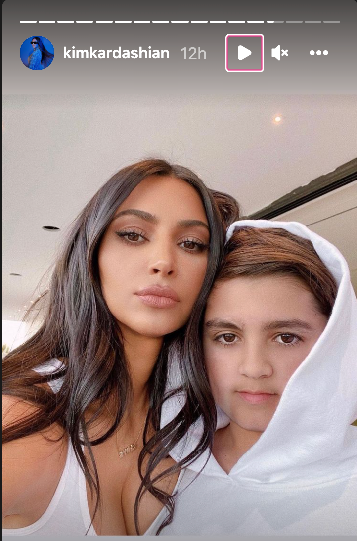 Kim Kardashian with Mason Disick