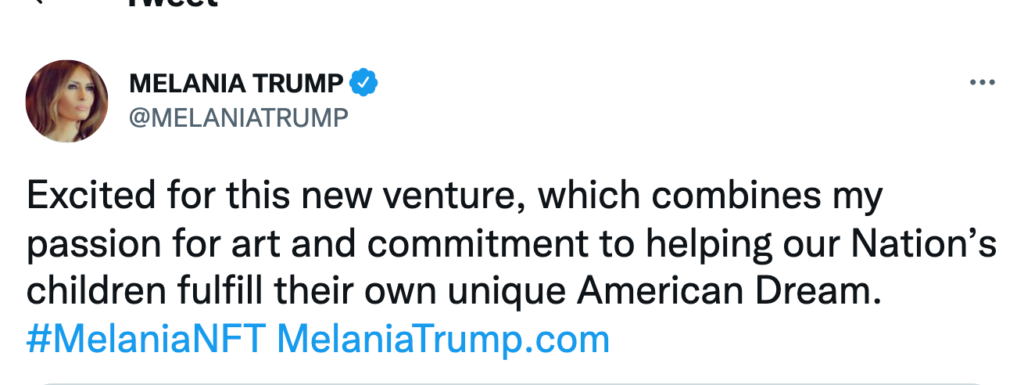 Melania Trump tweet
