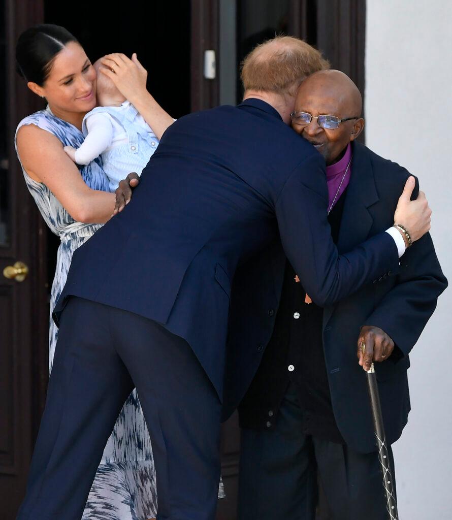 Baby Archie meets Archbishop Desmond Tutu