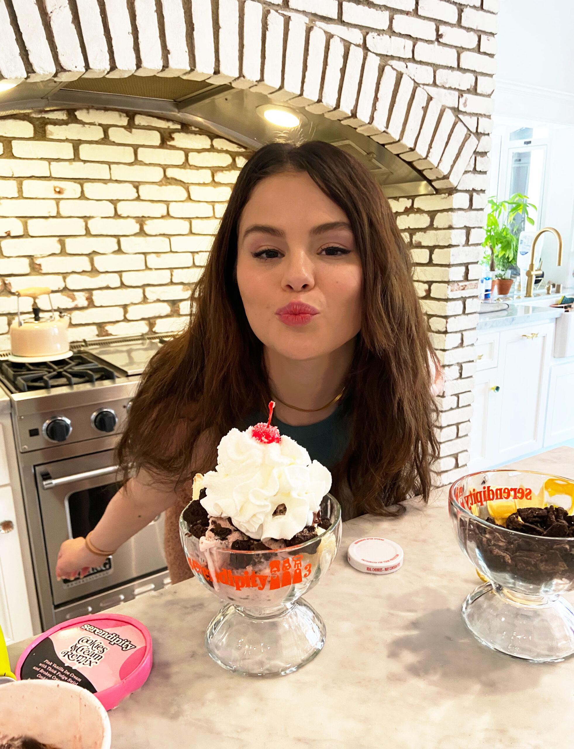 Selena Gomez creates her own Selena Sundae with Serendipity3 restaurant