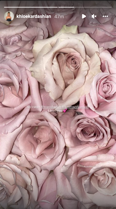 A photo of pink and white roses.