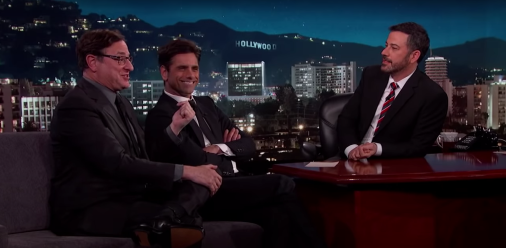 Bob Saget, John Stamos & Jimmy Kimmel on his show