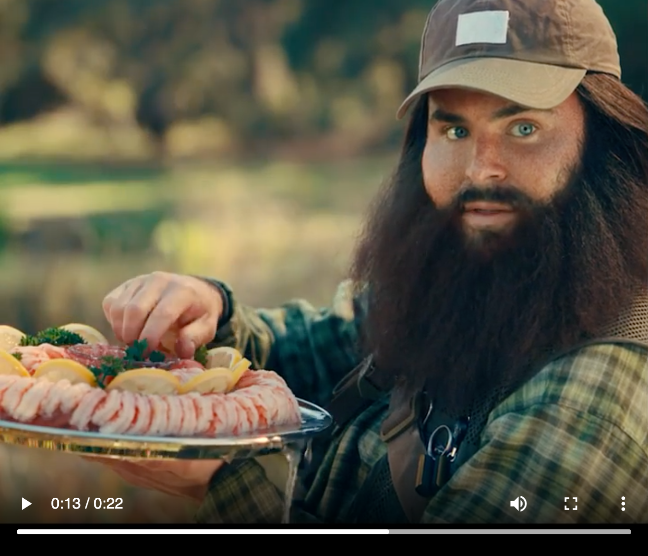 Zac Efron dressed as a fisherman