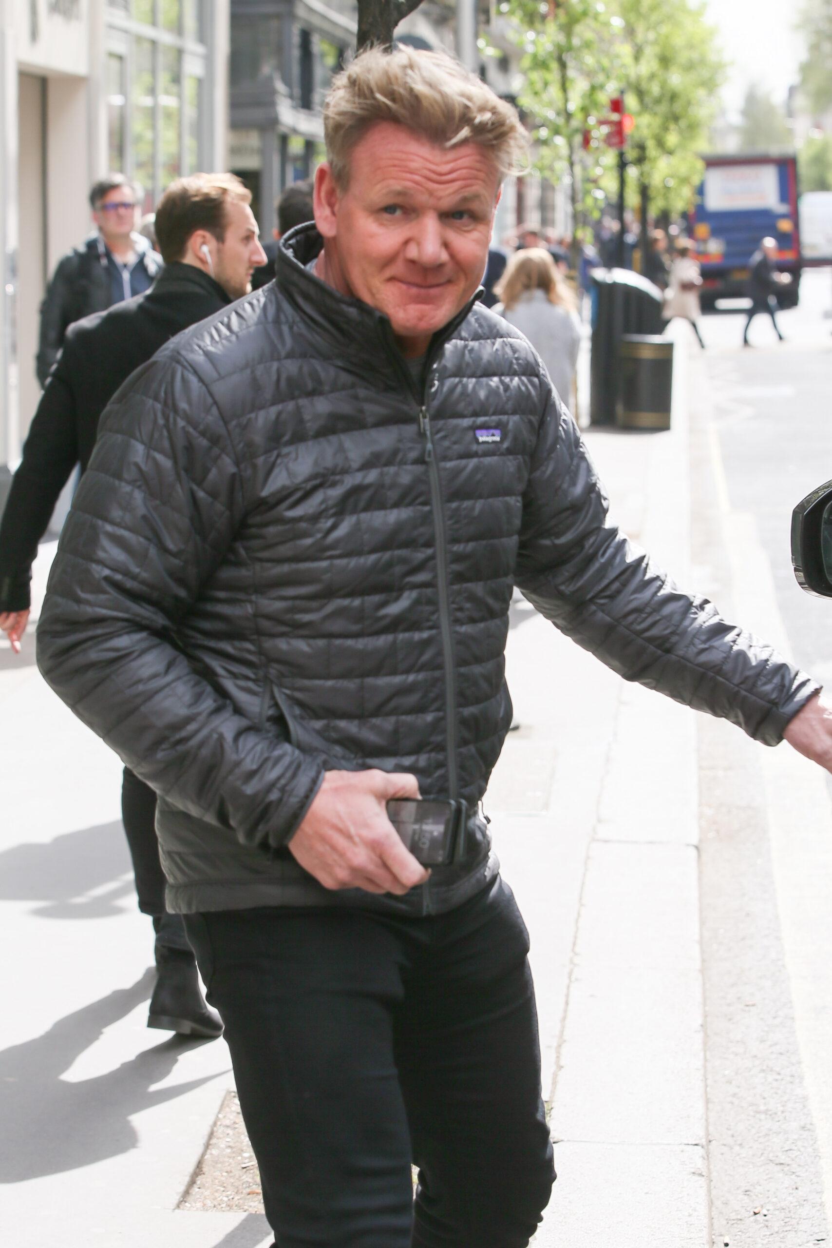 Gordon Ramsay arriving at the Portland Hospital to visit his new baby boy Oscar who was born yesterday - London