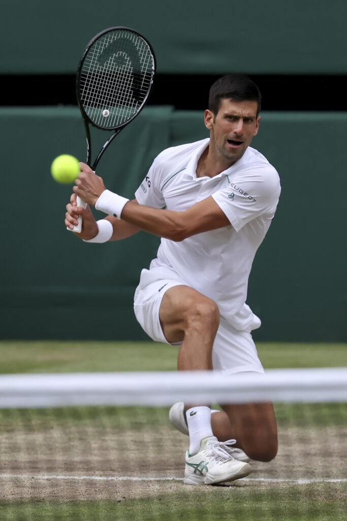 Novak Djokovic And Matteo Berrettini Wimbledon Championship Day 11