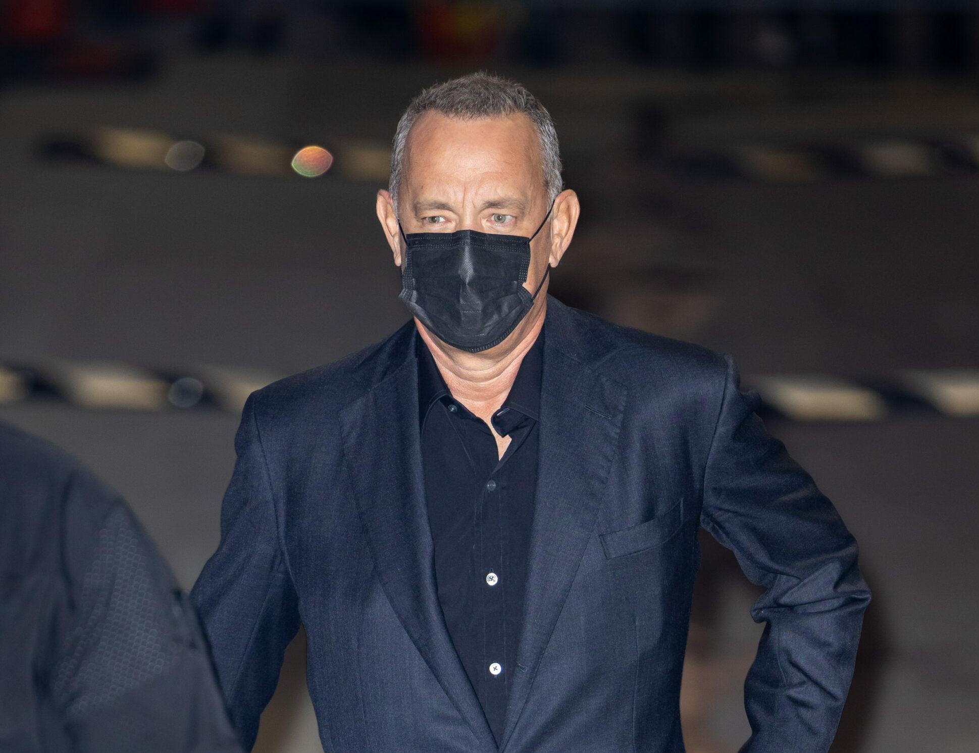 Celebrities are seen at Kimmel, Tom Hanks
