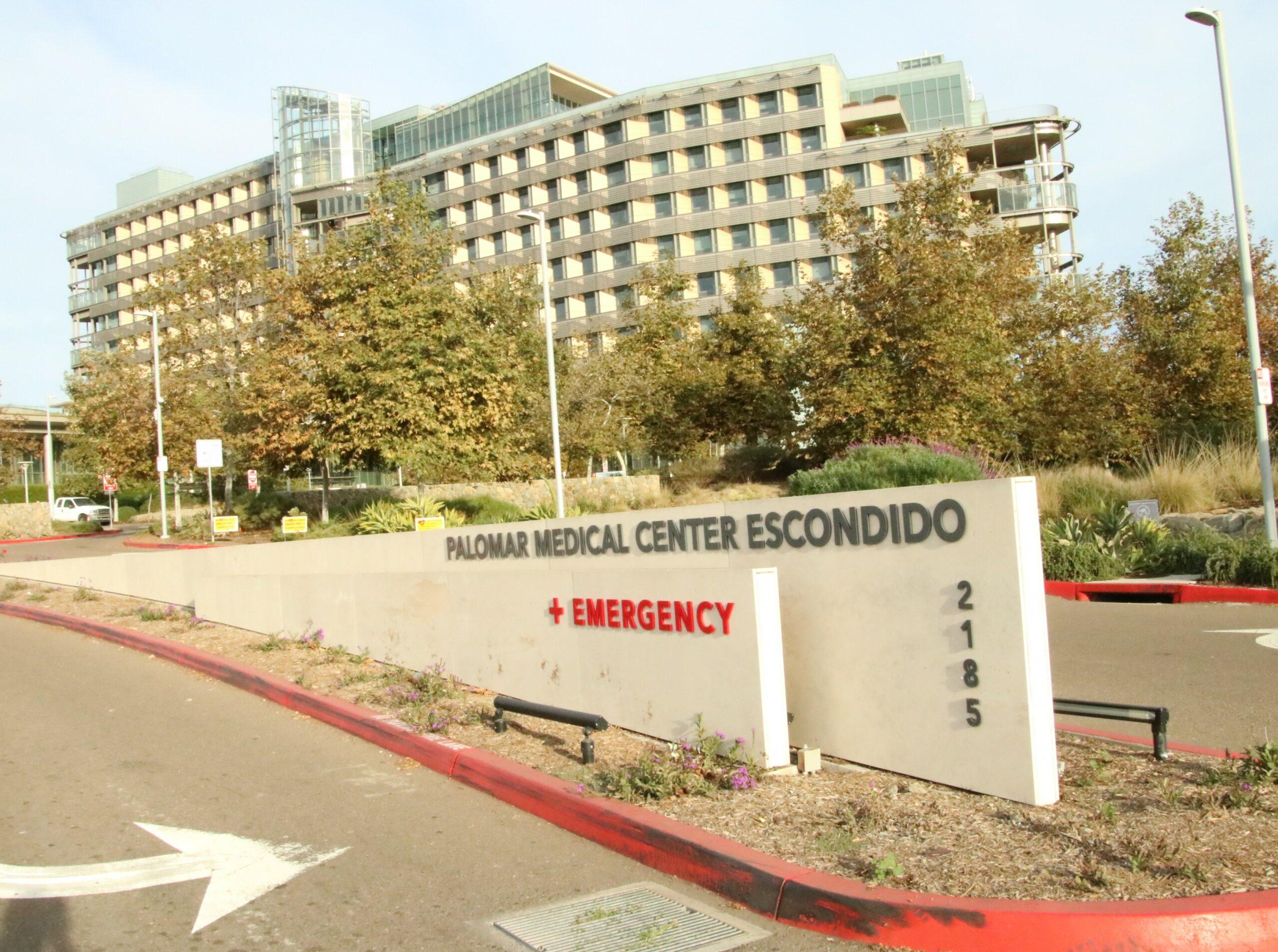 Healthcare staff on the picket lines at Palomar Health in San Diego County