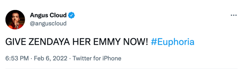 Angus Cloud wants Zendaya to get an Emmy