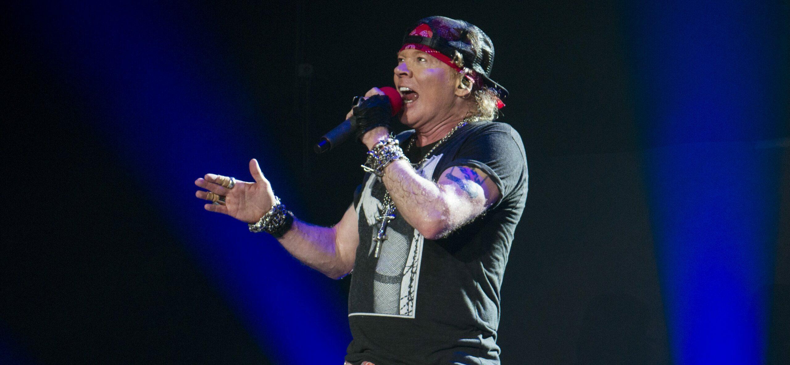 Axl Rose at a Guns N Roses concert