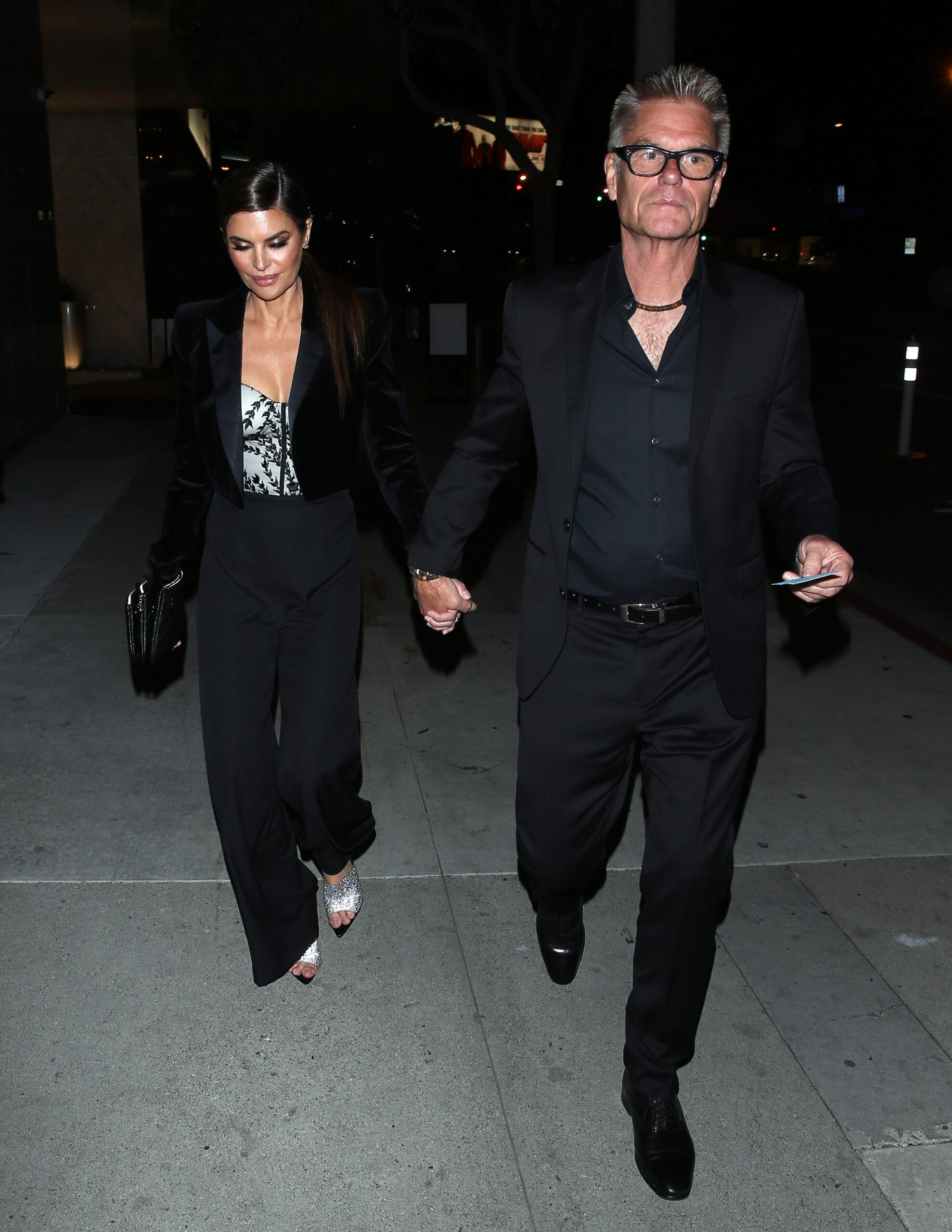 Lisa Rinna and Harry Hamlin were seen leaving a apos BooHoo apos party at apos Bootsy Bellows apos Night Club in West Hollywood CA