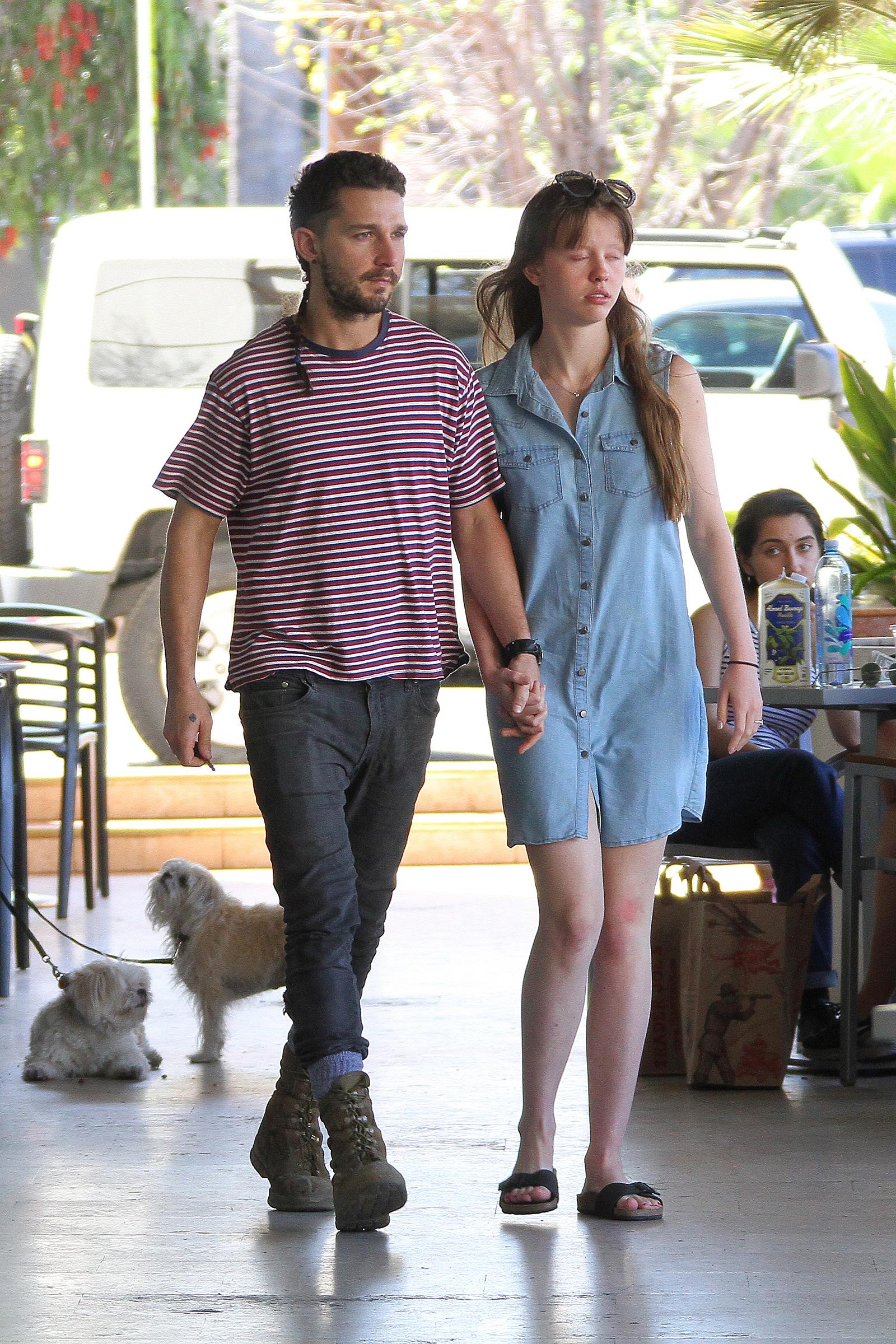 Shia Labeouf and Mia Goth enjoying the afternoon together