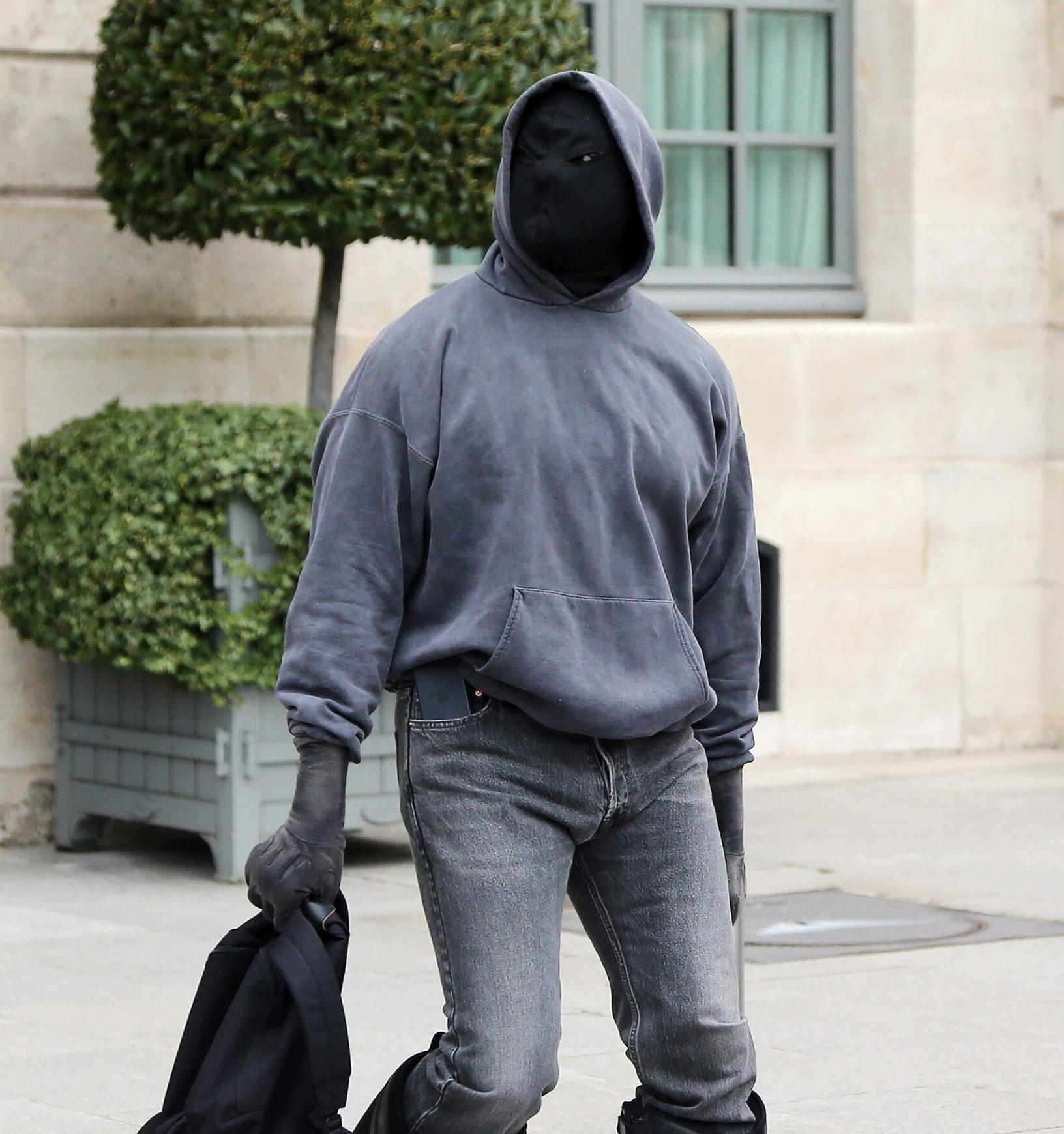 Kanye West at the Ritz hotel during Paris Fashion Week