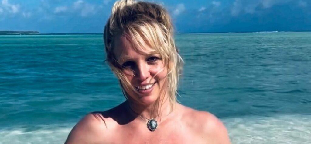 Britney Spears on the beach