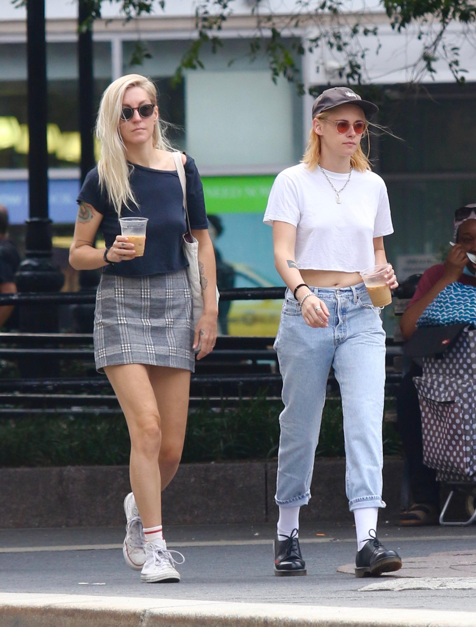 Kristen Stewart and girlfriend Dylan Meyer have an iced coffee run in NYC