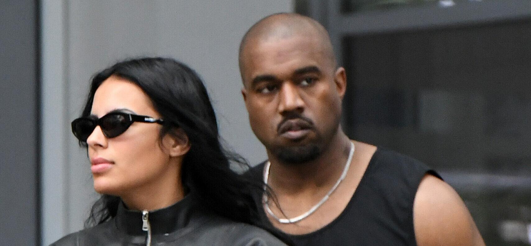 A newly single Kanye West is seen leaving his hotel with new girlfriend Chaney Jones in Miami