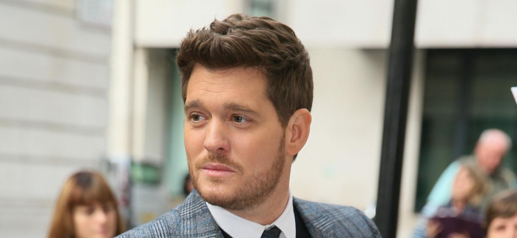 Singer Michael Buble arriving at BBC Radio Two Studios - London