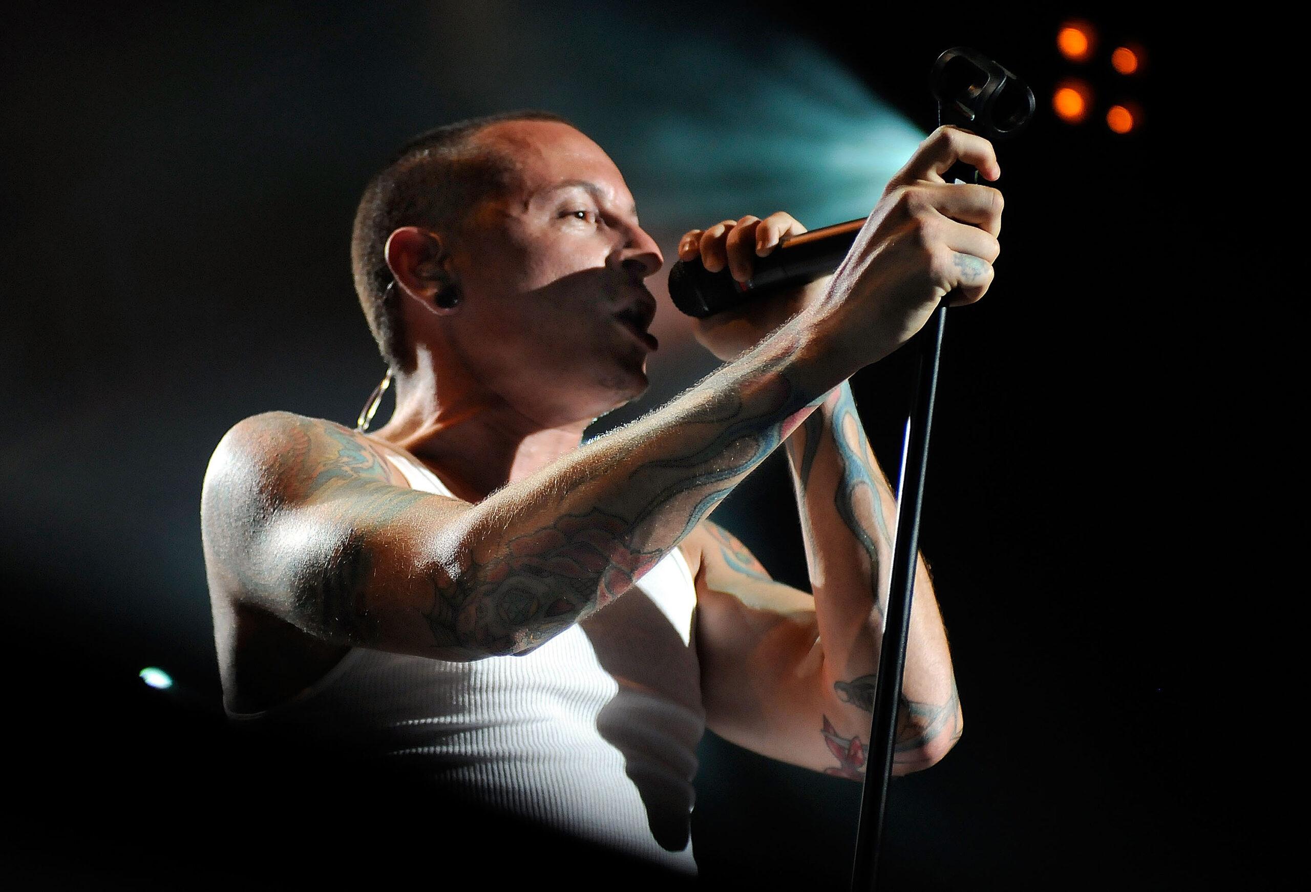 Rock music icons Chris Cornell and Chester Bennington perform at the same concert festival in West Palm Beach