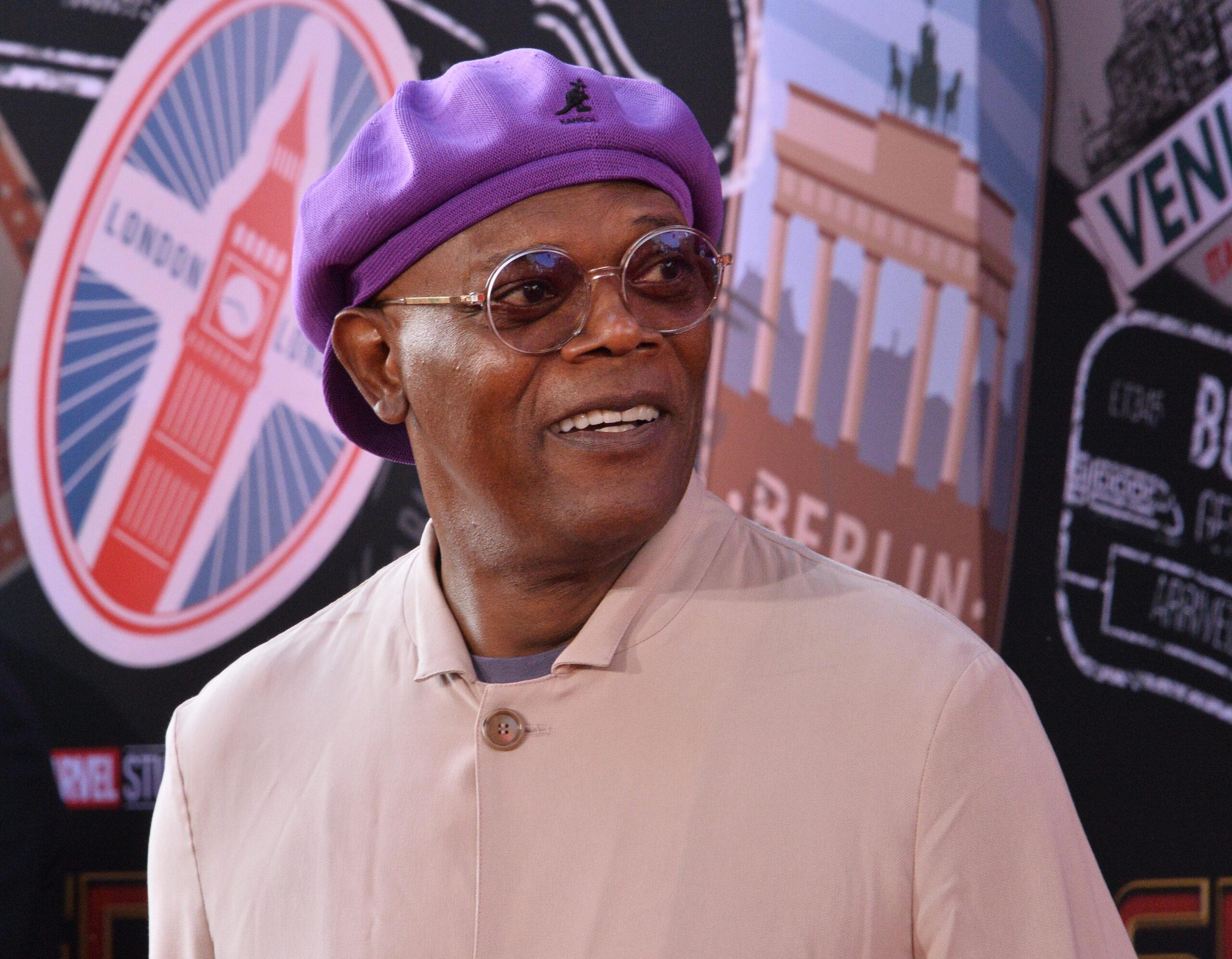 Samuel L. Jackson at the "Spider-Man: Far From Home" premiere in Los Angeles