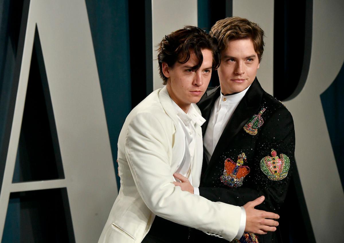 Cole Sprouse and Dylan Sprouse attends the 2020 Vanity Fair Oscar Party