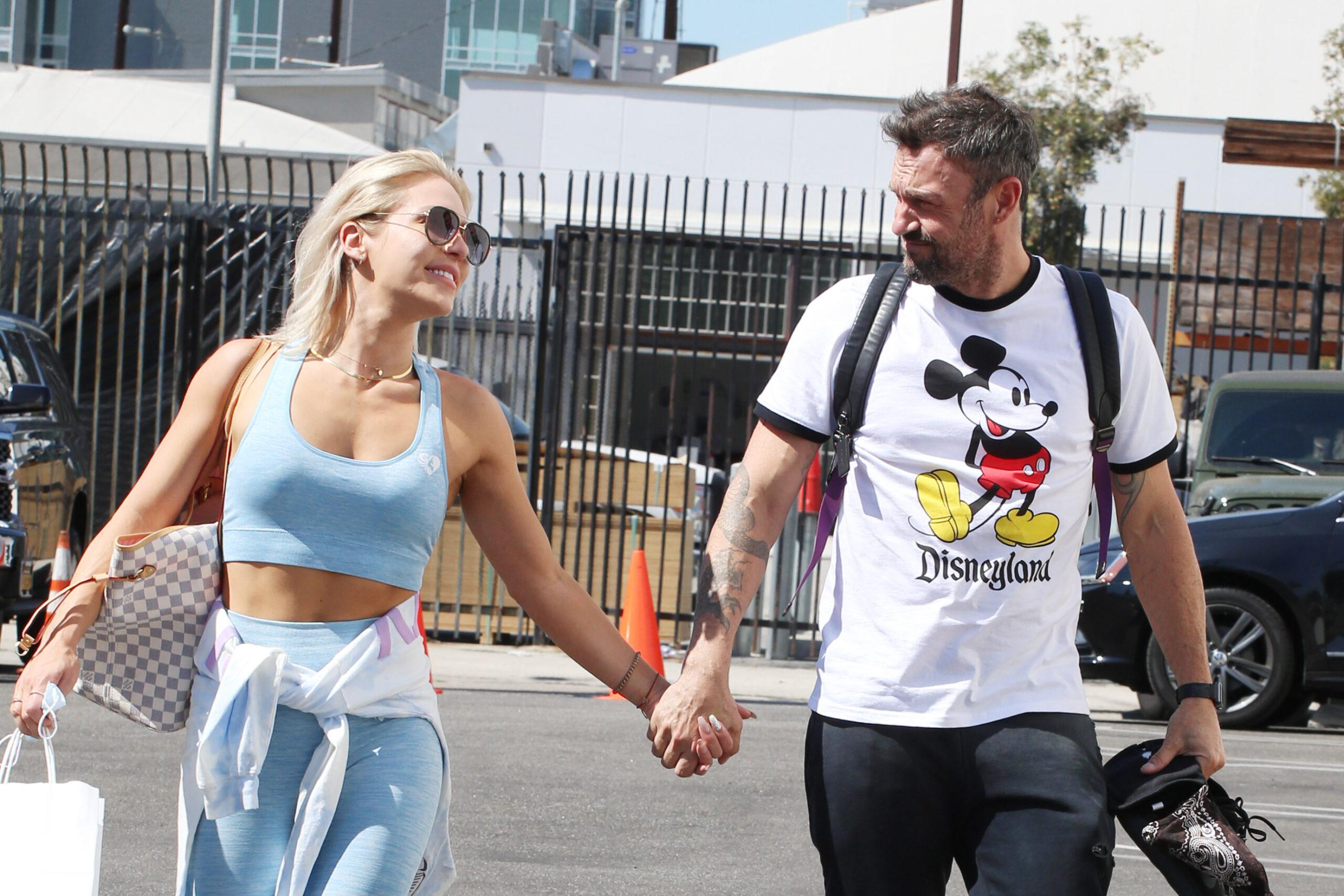 Brian Austin Green all smiles with Sharna Burgess as they head into 'DWTS' practice