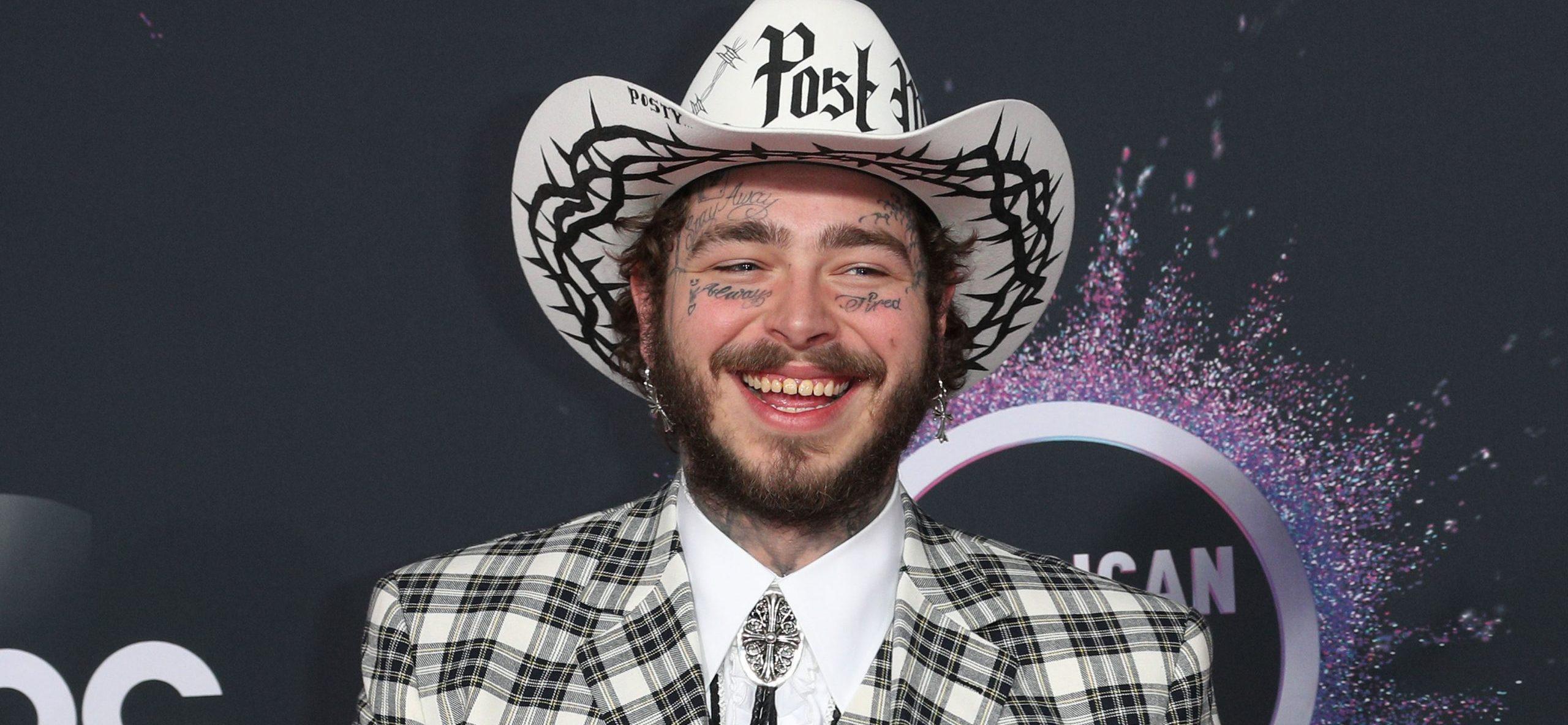 Post Malone Pays Homage To Daughter, Tattoos Initials On His Face