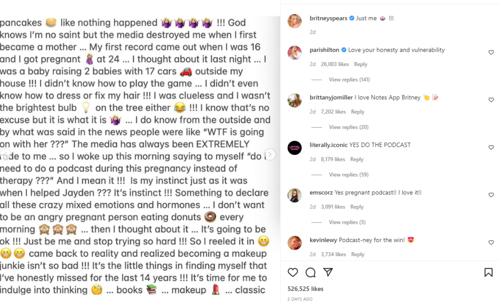 Britney Spears is pregnant and all over Instagram for it