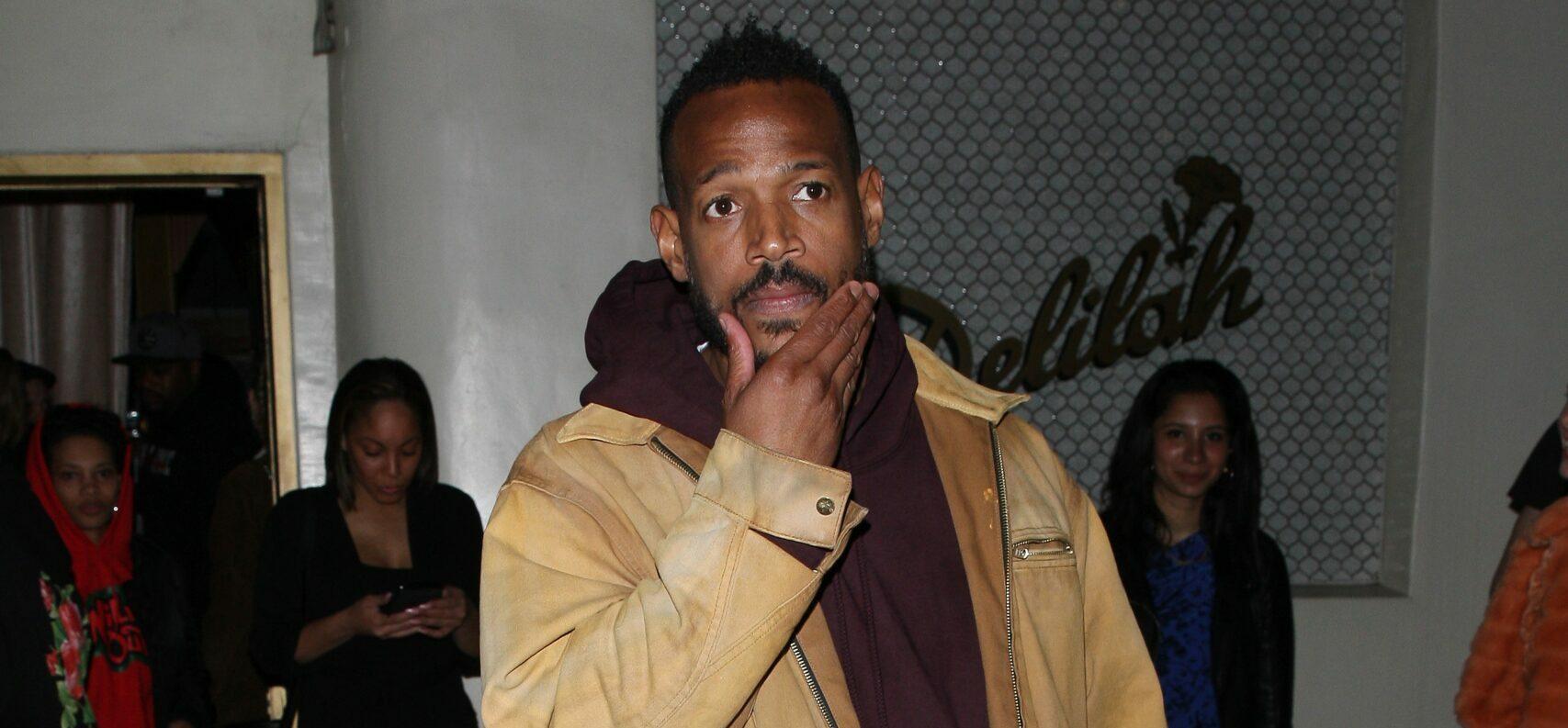 Actor Marlon Wayans is spotted leaving the Delilah restaurant