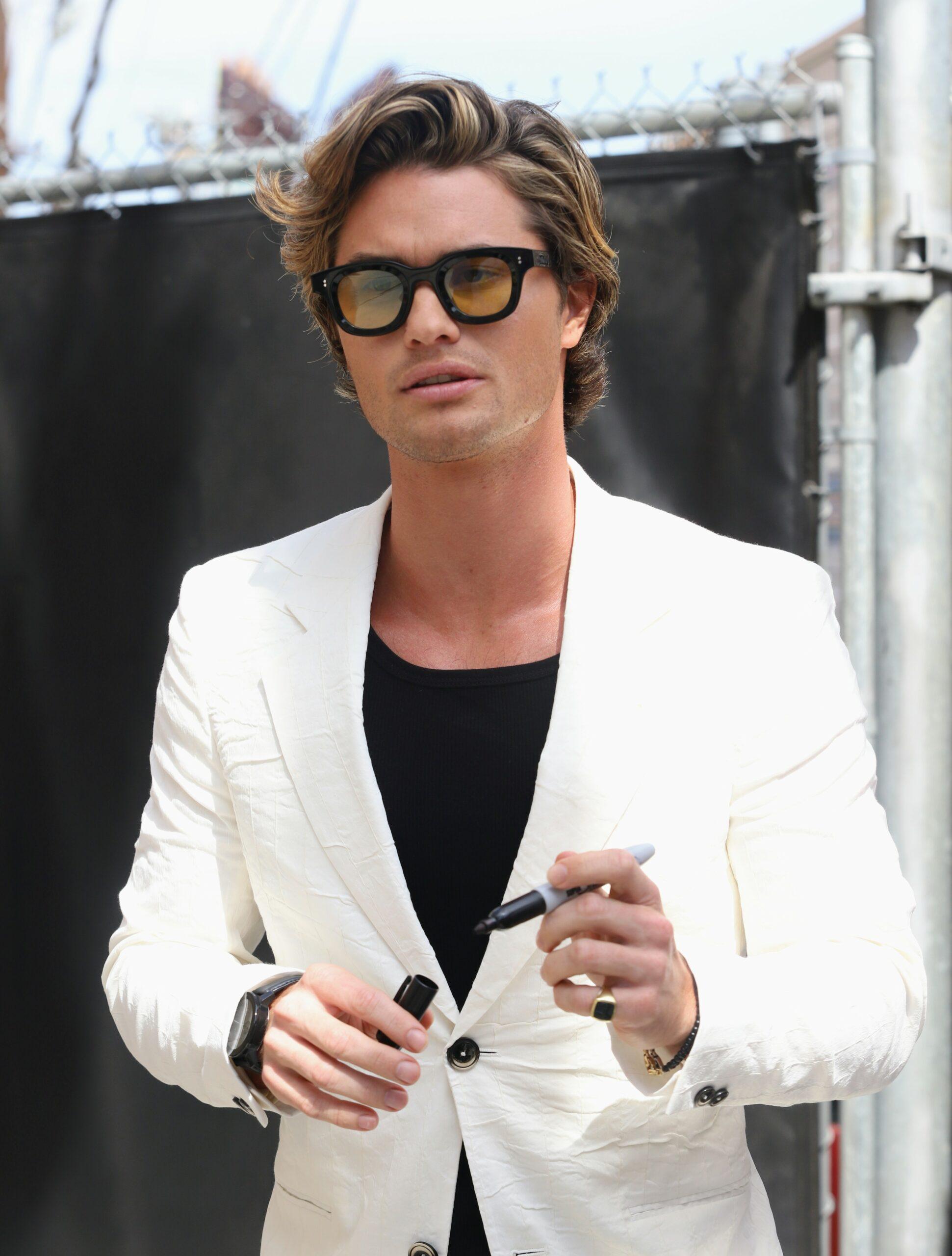 Chase Stokes seen arriving at Jimmy Kimmel for guest appearance