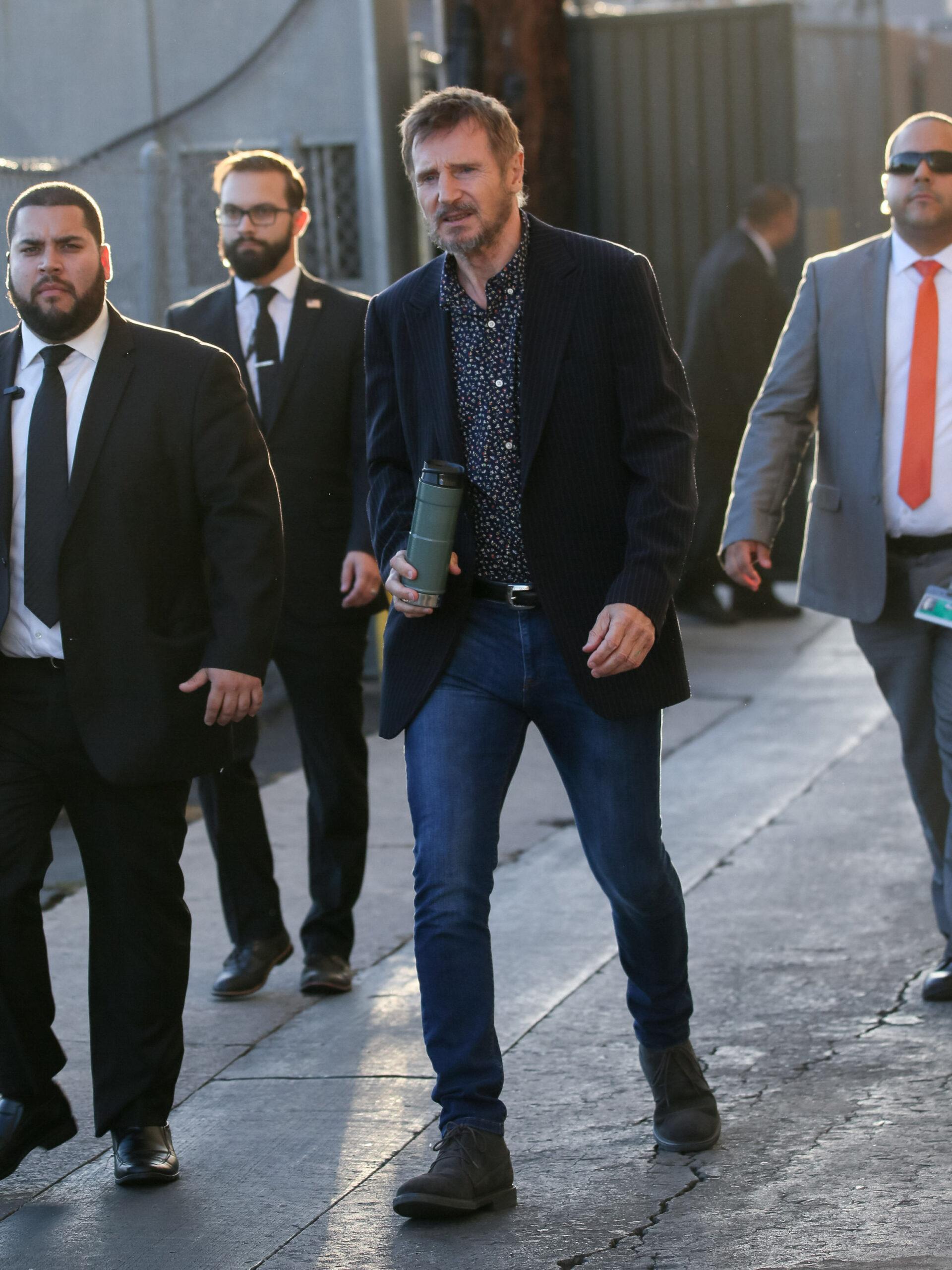 Liam Neeson at apos Jimmy Kimmel Live apos