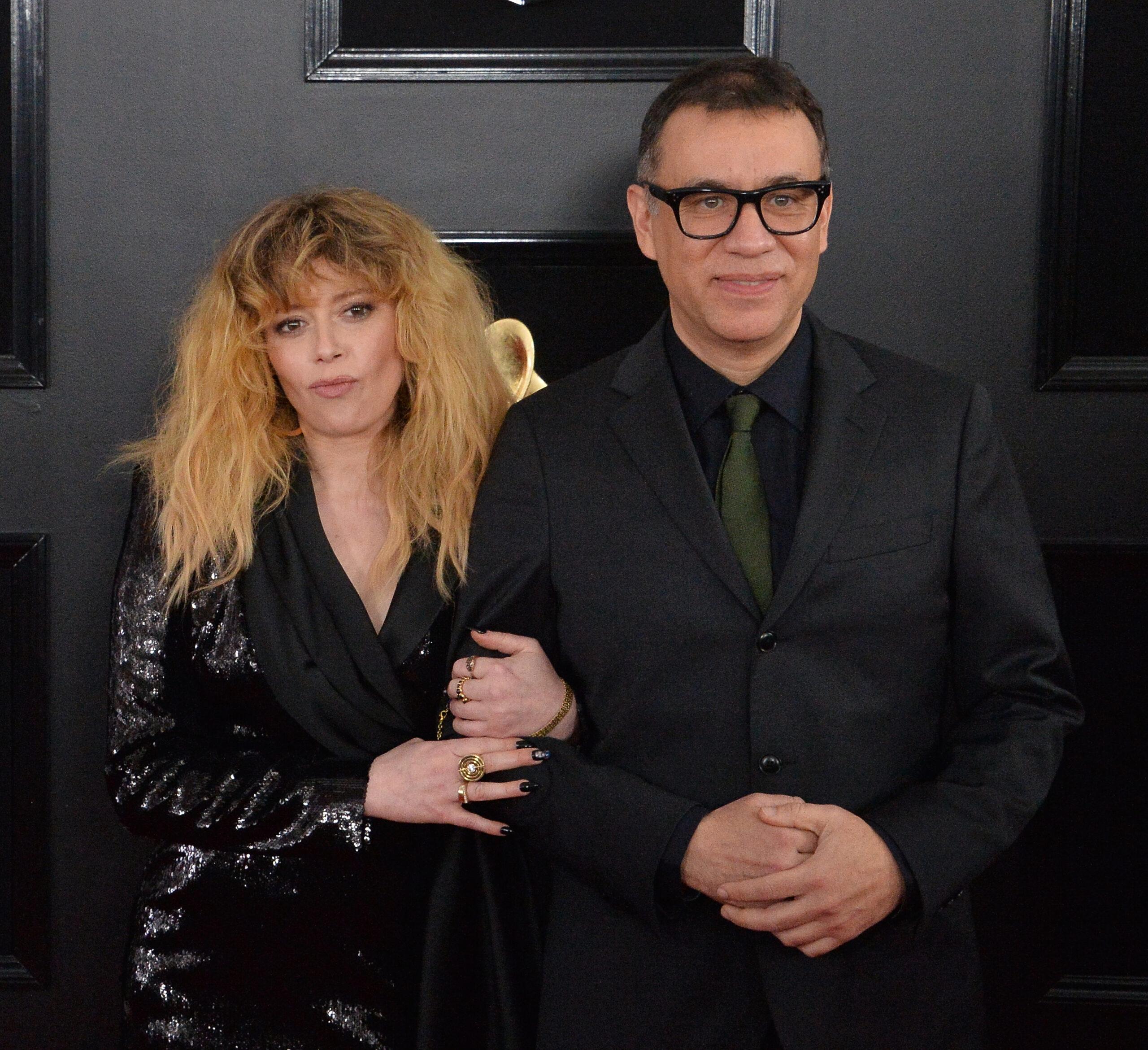 Natasha Lyonne and Fred Armisen arrive for the 61st annual Grammy Awards