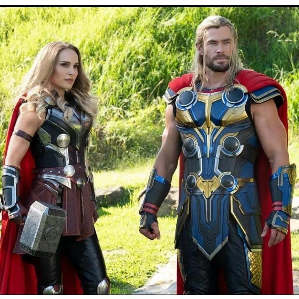 Chris Hemsworth and Natalie Portman in 'Thor: Love & Thunder'