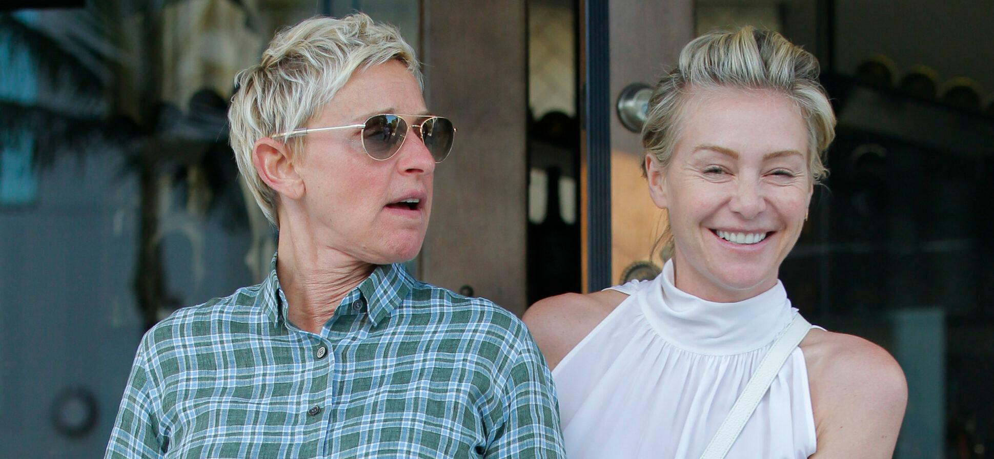 Ellen DeGeneres and Portia de Rossi after dinner date in West Hollywood