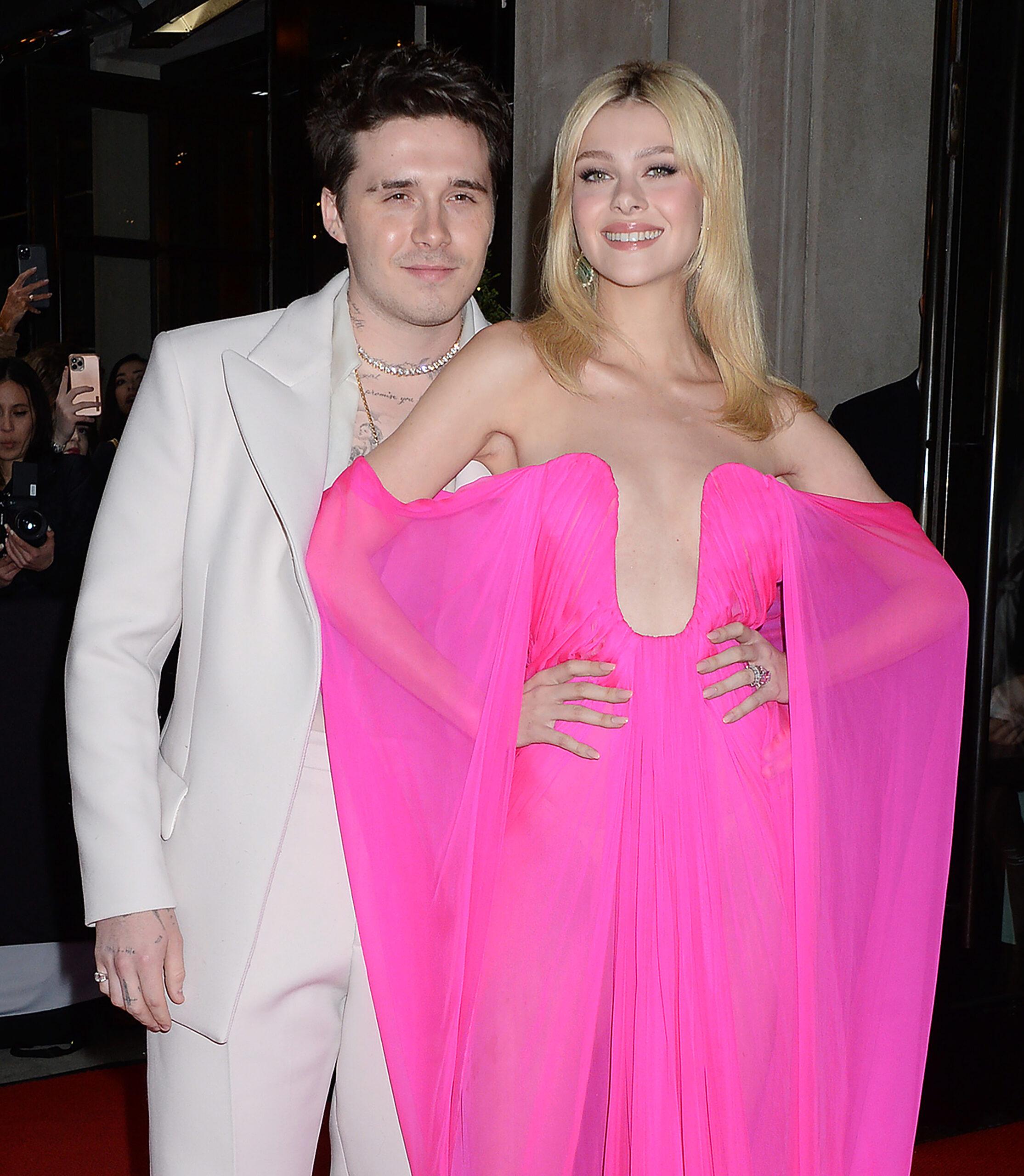 Brooklyn Beckham and Nicola Peltz depart The Mark Hotel for 2022 Met Gala