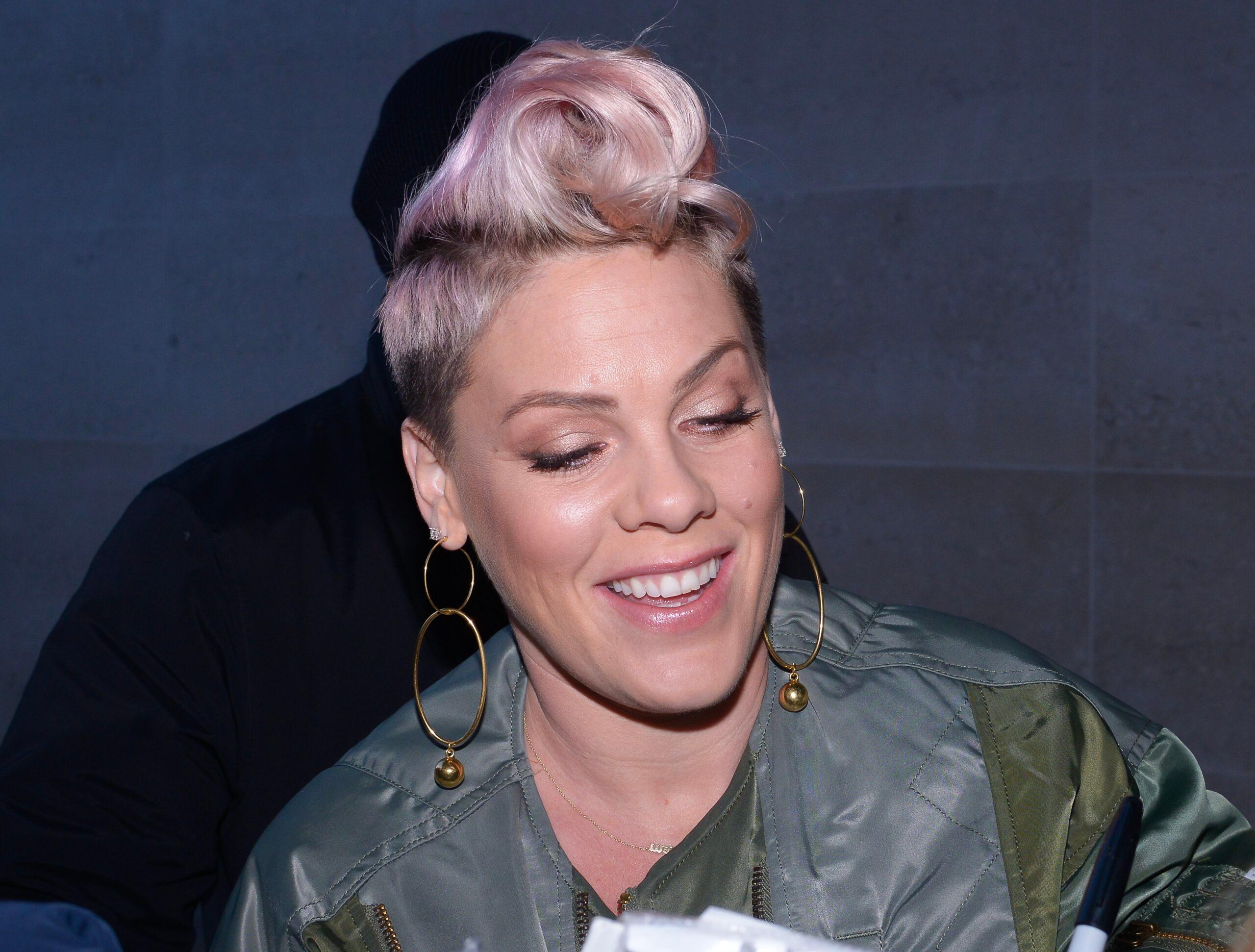 P!nk at BBC radio 2 in London UK