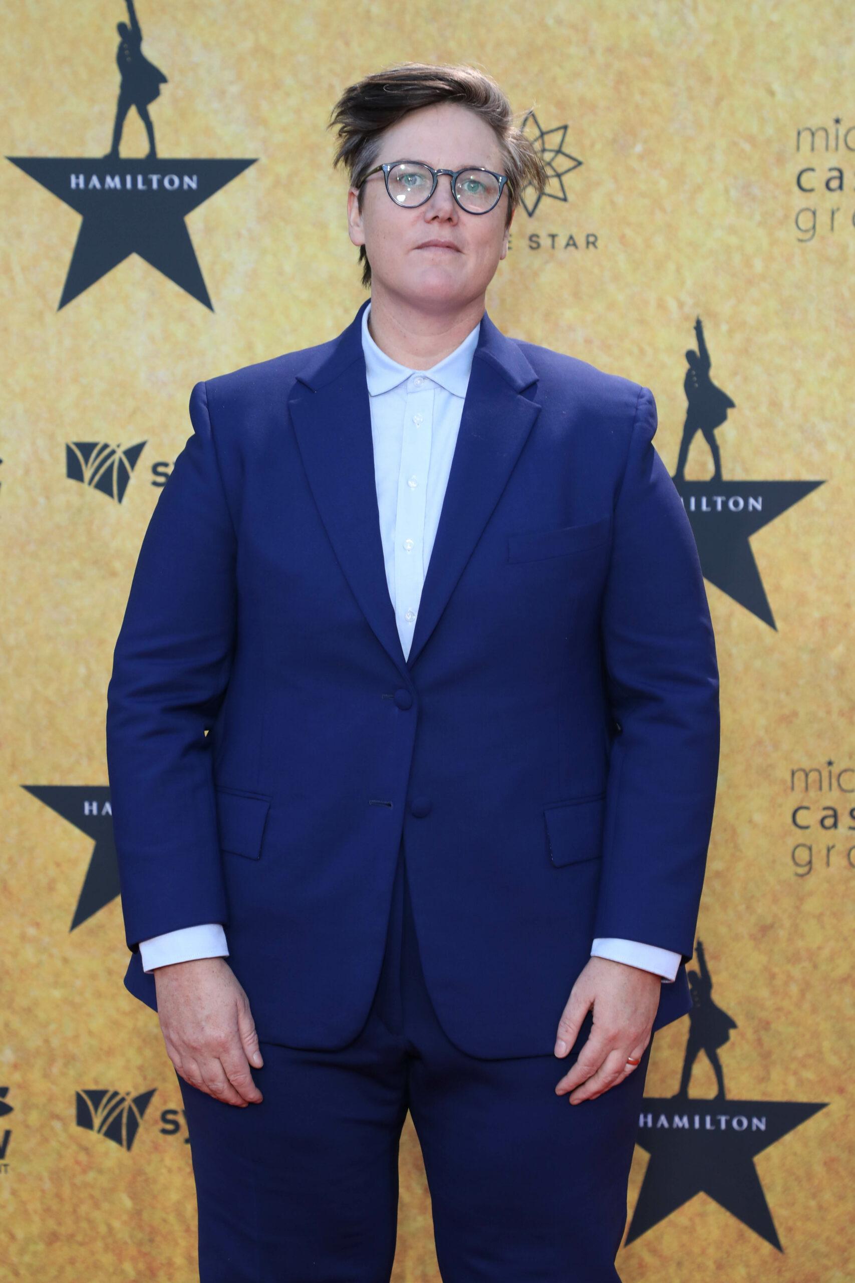 Hannah Gadsby at the Australian red carpet premiere of Hamilton