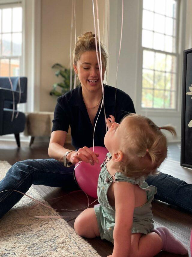 Amber Heard and her daughter Oonagh Paige