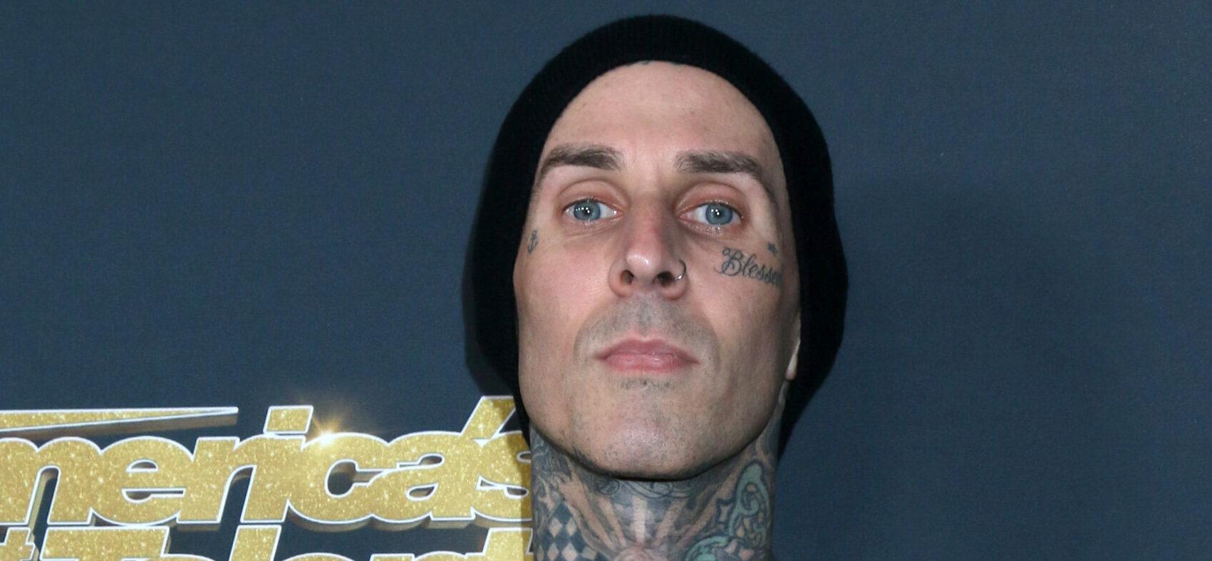 Travis Barker Bares It All In Hilarious Ad For Liquid Death’s ‘Enema’ Collectible Kit