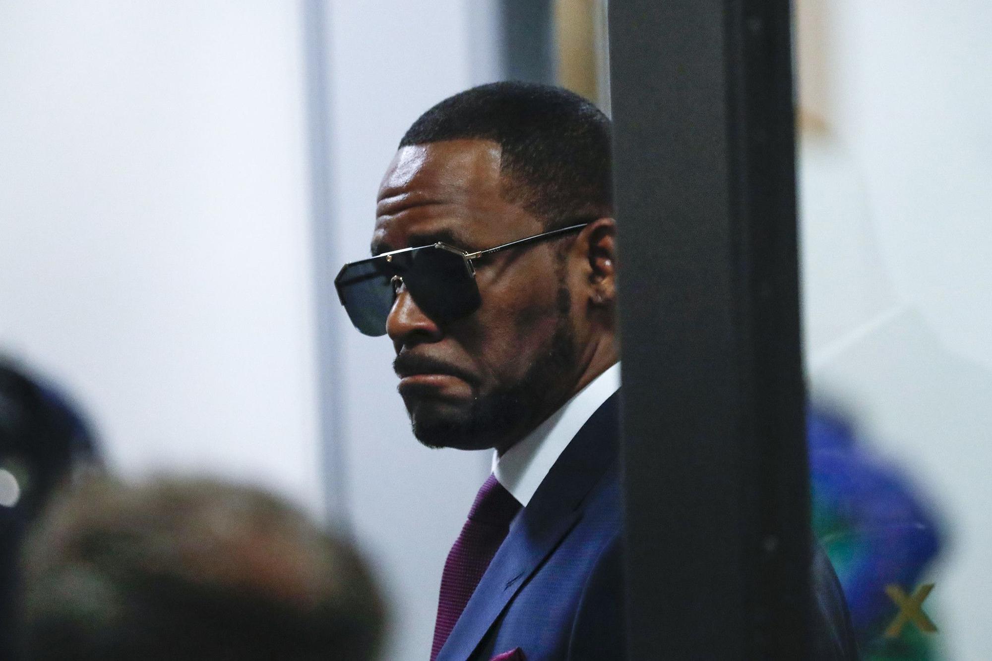 R. Kelly is seen at the Daley Center in Chicago for a child support hearing on March 13, 2019