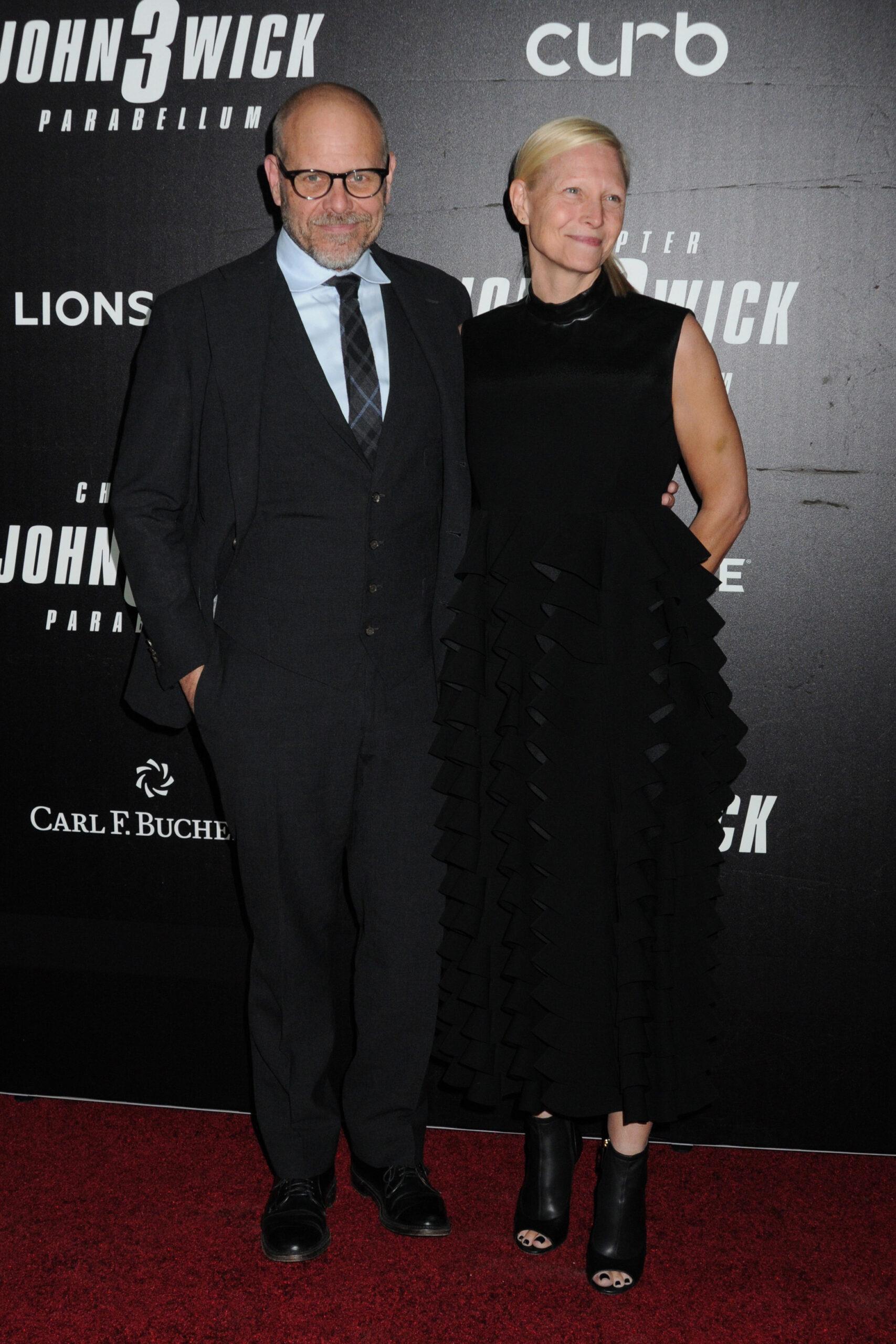 Alton Brown and guest at the World Premiere of "John Wick: Chapter 3 Parabellum" in Brooklyn, NYC