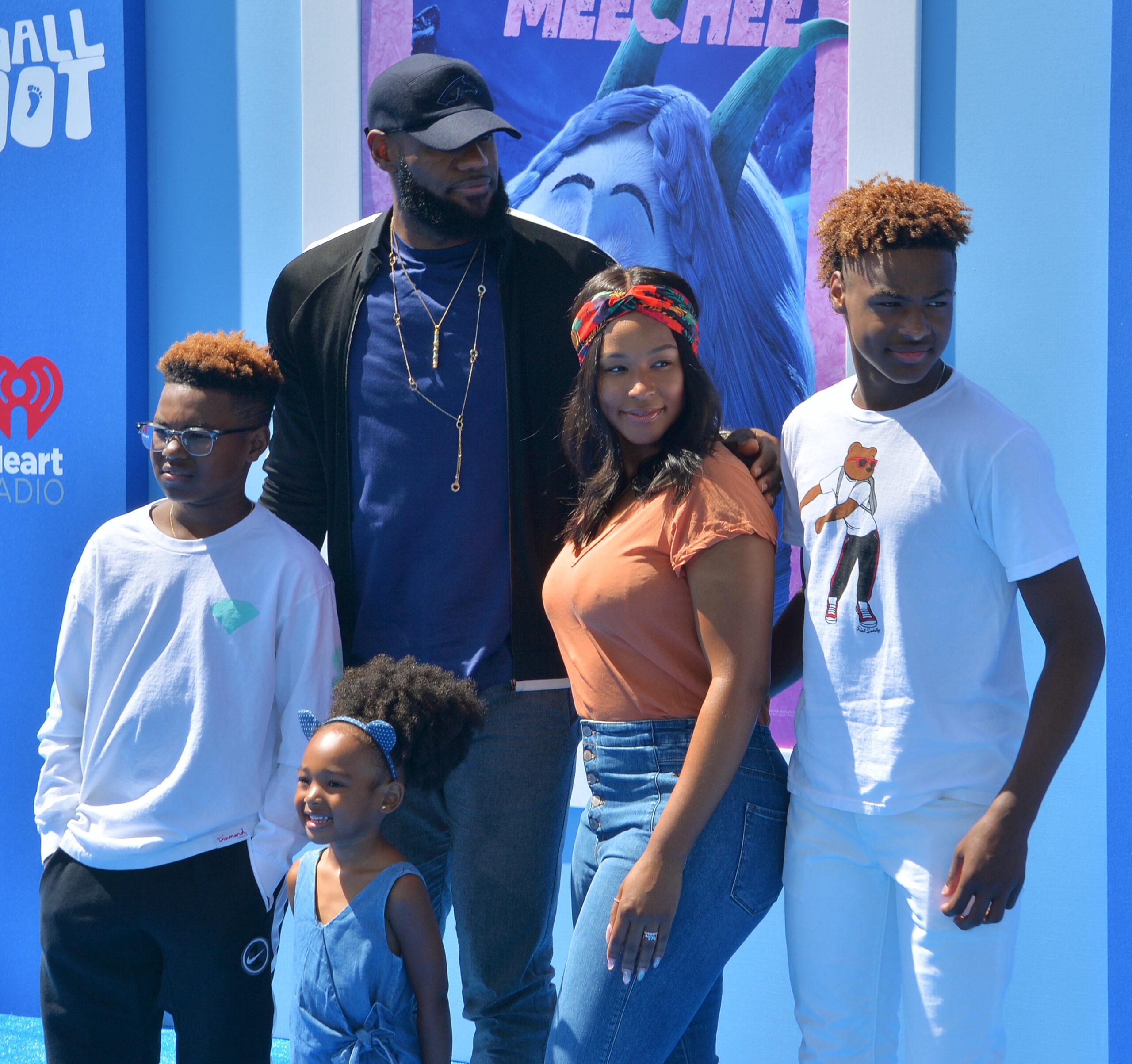 LeBron James and family