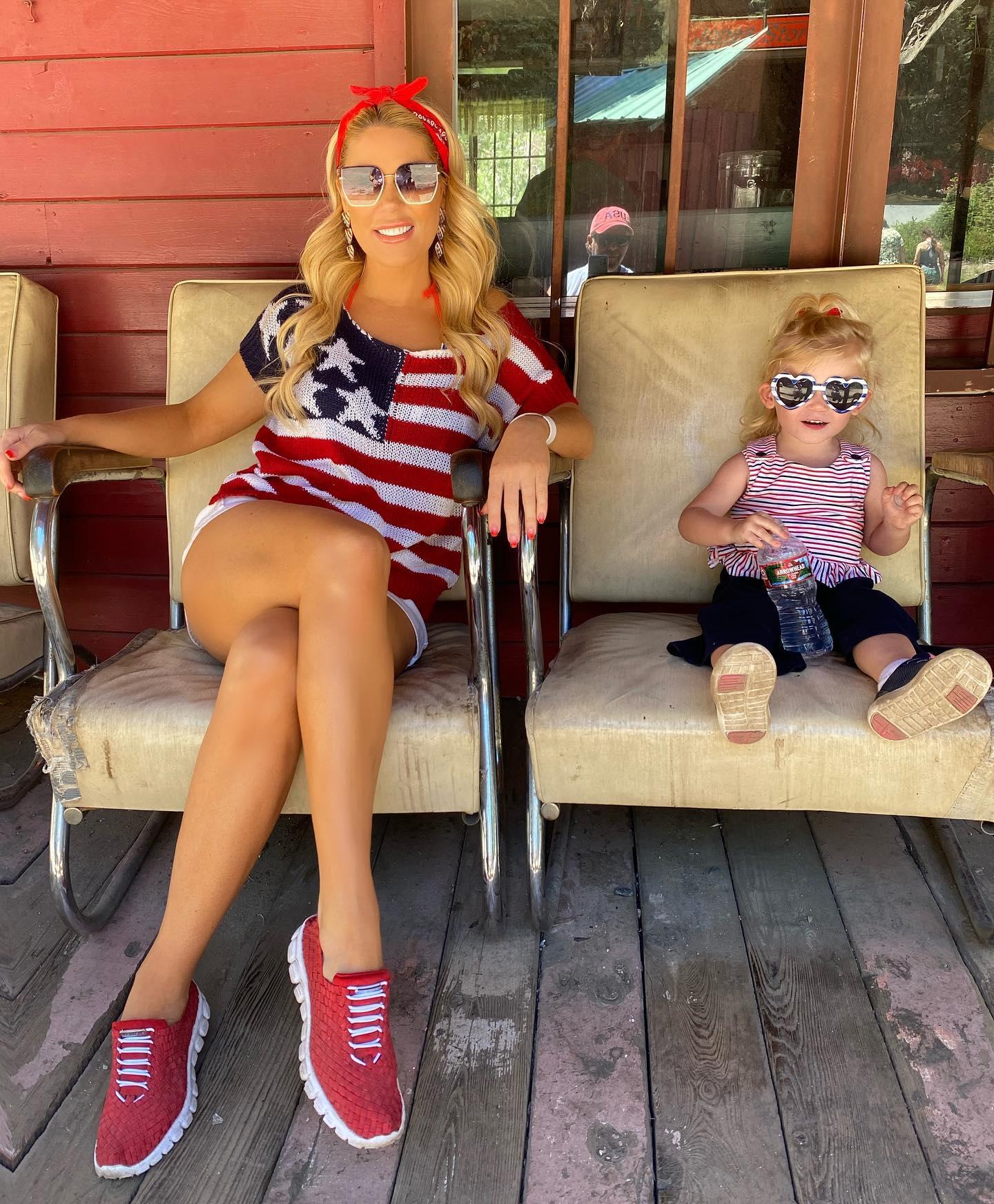 Gretchen Rossi on the Fourth of July with daughter