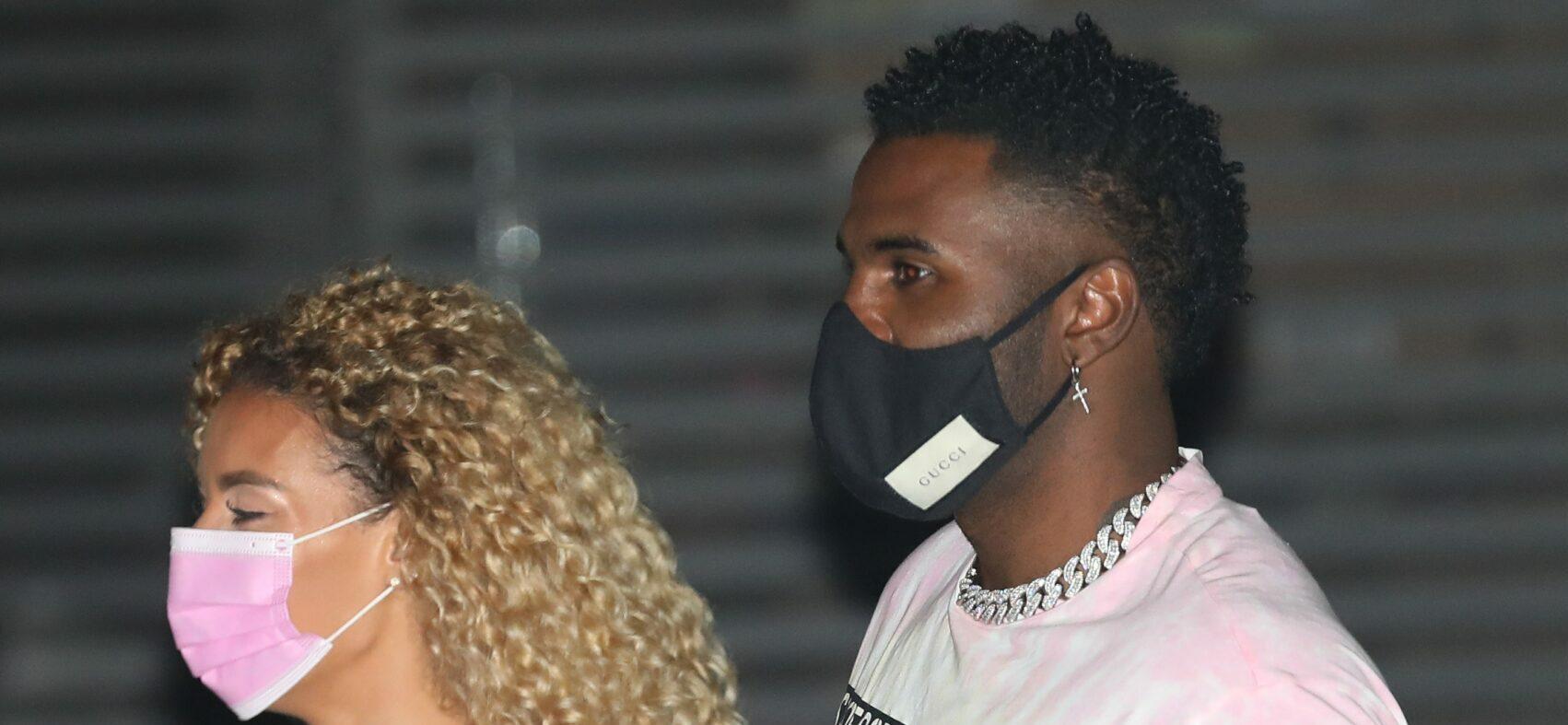 Jason Derulo and Jena Frumes show PDA after having dinner at Nobu Malibu with friends