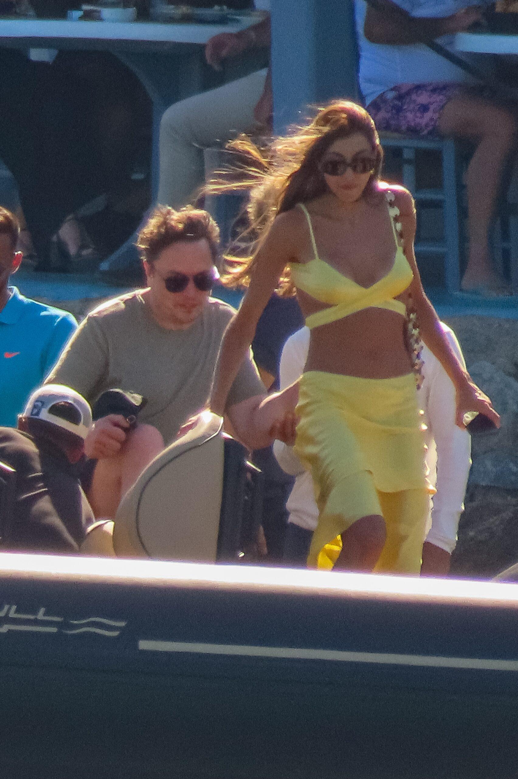 Elon Musk seen with friends on a speedboat in Mykonos, Greece