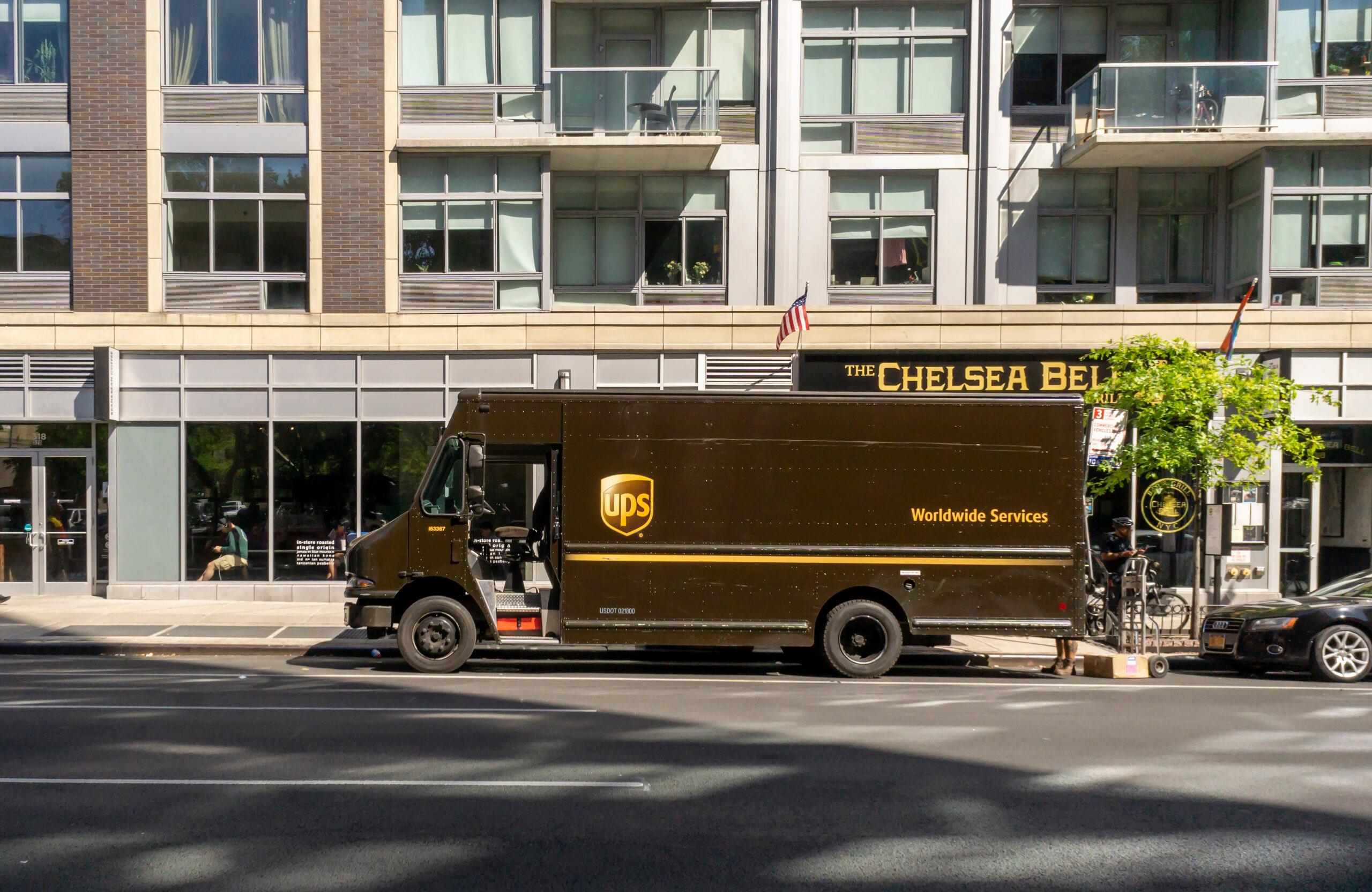UPS delivery truck in New York