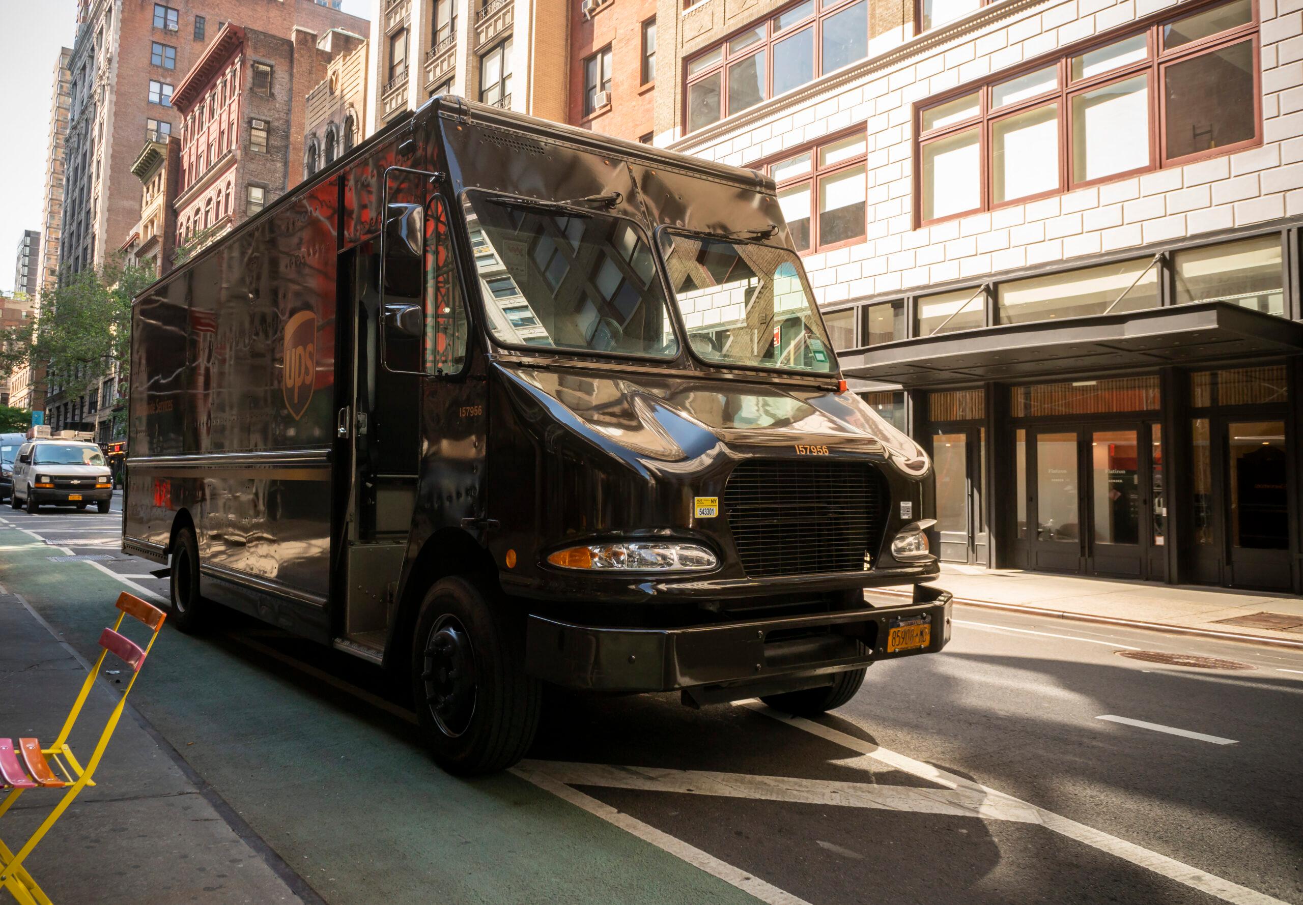 Delivery truck from UPS in the Chelsea neighborhood of New York on Wednseday, May 26, 2021. (© Richard B. Levine) Newscom/(Mega Agency TagID: lrphotos132968.jpg) [Photo via Mega Agency]
