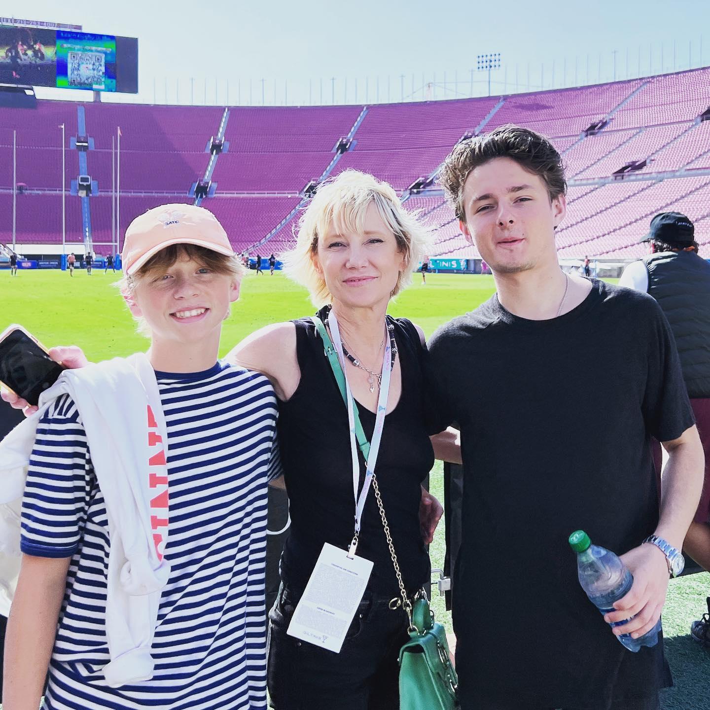 Anne Heche and her two sons 