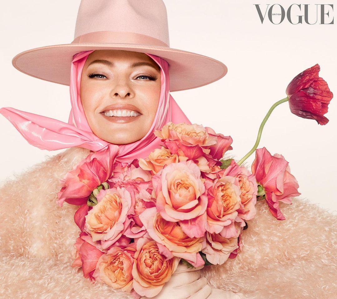 Linda Evangelista British Vogue cover